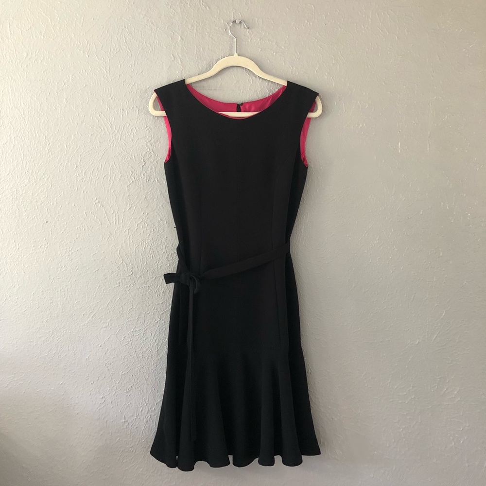 K Petite Black Dress with Bottom Ruffles - Size 6P